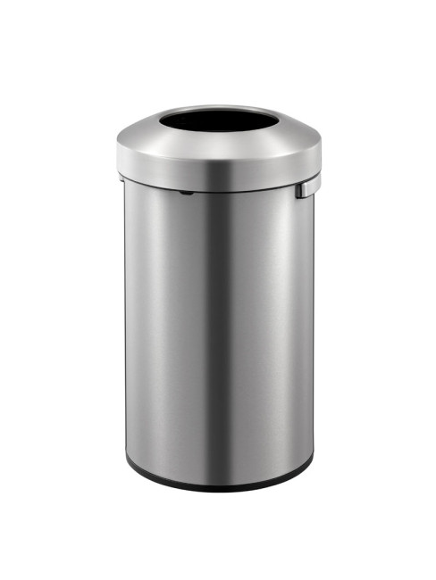 round litter bin EK BE made of stainless steel with open top