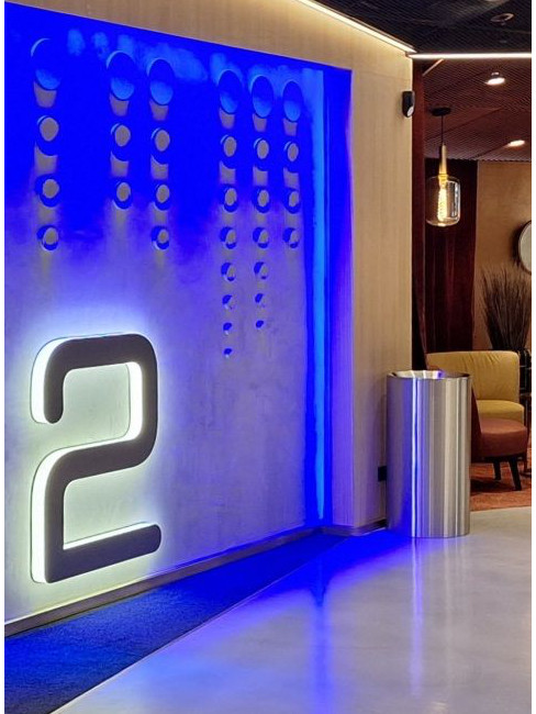 SN-340 with funnel top in front of cinema room