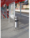 floor bolted SN-201 Ashtray with Litter bin