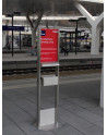 SN-250 Smoker Station, Ashtray Stand with special built rain roof by customer specification.