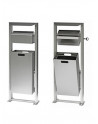 after unlocking the bin body can be tilted for bag removal and the the ashray turned to empty