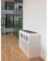 SN-274 Litter Separation Unit with 4 sections made of pre-galvanised steel and powder coated in white