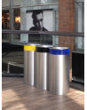 SN-340 Large Capacity Litter Bins with colour rings for use as litter separation bins by customer specification