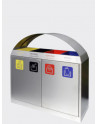 SN-284 Litter Separation Unit with 4 sections and rain cover all  made of stainless steel