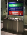 SN-274 Litter Bin Unit with 4 sections for confiscated goods manufactured by airport customer specification