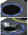 colour coded lettering with or without funnel tops