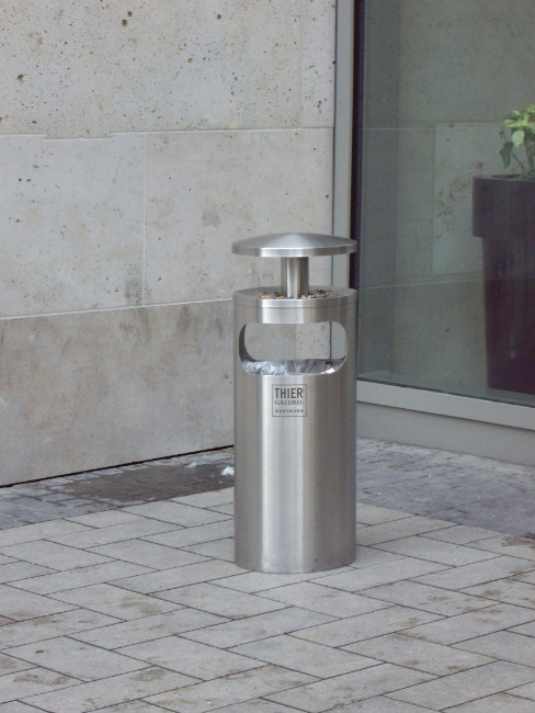 SN-141 Standascher und Abfallbehälter Kombination mit Regendach und Ätzdruck