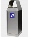 SN-281 Litter Bin with rain roof for outdoors