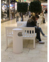 SN-150 Litter Bin with white powder coating