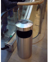 SN-150 Litter Bin with acid print on domed top