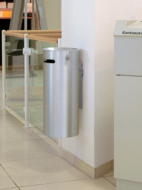 SN-107 Security Litter Bin with ashtray and wall mount