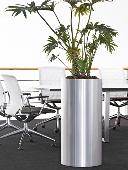 KOSI Pflanzensäule aus Edelstahl geschliffen