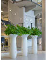KARA Pedestal Planter round and cambered in Polystyrene