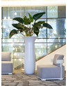 KARA Pedestal Planter round and cambered in Polystyrene