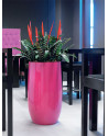 SAMU Pedestal Planter made of polystyrene with cambered  base