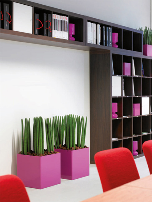 ZONDA: quadratisches Pflanzgefäß aus Kunststoff