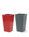VOLTA: square and conical Pedestal Planter made of Polystyrene with normal or with wide top edge