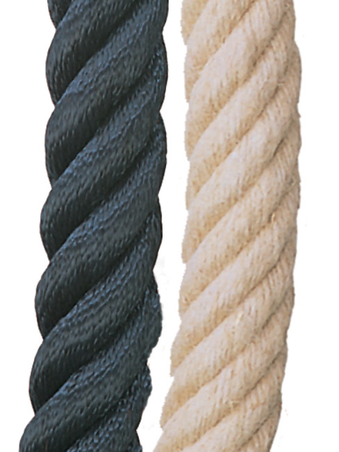 gedrehte Kordel in dunkelblau und hanffarben