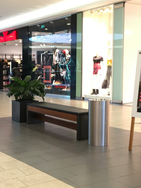 Sitzbank ANDANTE Buche, mit Sitzauflage aus gepolstertem Kunstleder