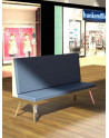 upholstered Bench DURAL with high back rest