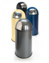 IXTU round litter with flap lid, powder coated in house colours