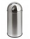 IXTU round litter with flap lid, chrome steel