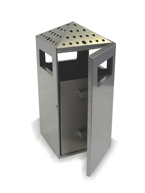 PYRO Ascher und Abfallbehälter mit großem Volumen, aus Stahlblech oder Edelstahl