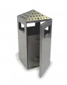 PYRO large capacity smoker stand litter bin combination in steel or stainless steel