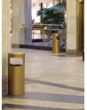SNH-150 Litter Bin in stainless steel, brass antique and clear coated