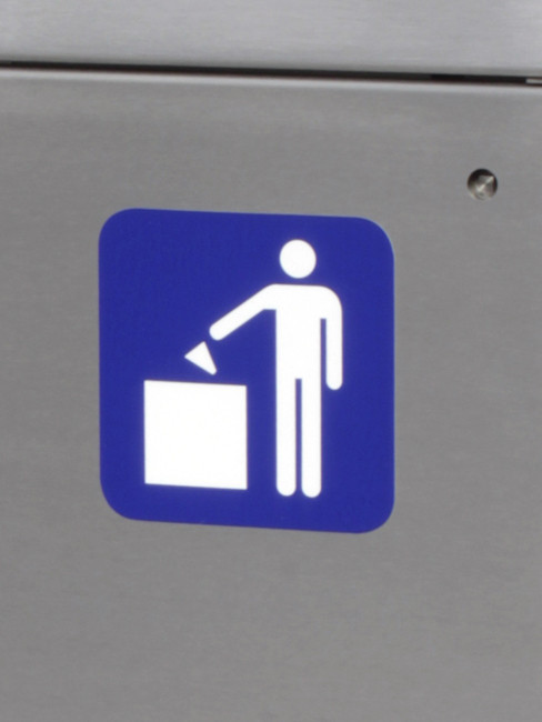 Aufkleber Piktogramm Abfall